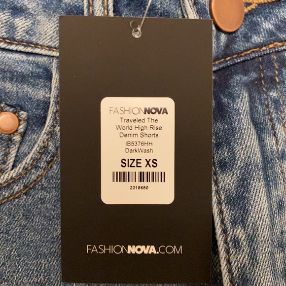 High Rise Denim Shorts - Picture 3 of 6